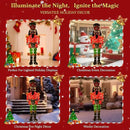61Inch Nutcracker Christmas Decor Outdoor with LEDs 5 Feet Lighted Large Nutcracker Lighted Christmas Decorations Outdoor with Stakes & Zip Ties for Xmas Yard, Porch, Lawn by CozyNest Decor