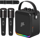 YLL Portable Bluetooth Karaoke Machine: 60W Powerful Speaker with 2 Wireless Microphones, Lightweight with Shoulder Strap, Perfect for Adults & Kids, Home & Outdoor Party by TinyTreasures Baby Boutique