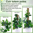 Moss Pole 47.5 Inch - Monstera Plant Support, 4 Packs 16 Inch Plant Stakes for Indoor Plants Coco Coir Moss Pole Sticks for Climbing Potted Live Plants, Pothos, Philodendron, with Garden Ties by GreenHaven Gardens