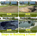 20 x 30 FT Pond Liner, 20 Mil Pond Liners for Outdoor Ponds, HDPE Pond Liner Easy Cutting Puncture Resistant, Pond Liners for Water Garden Fountain Waterfall, Koi Fish Aquaculture Pond by GreenHaven Gardens