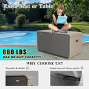 Domi 260 Gallon Resin Deck Box, Waterproof & UV-Resistant Outdoor Large Storage Box Lockable Storage Bin for Patio Cushions Pool Supplies Garden Tools and Delivery Storage by GreenHaven Gardens