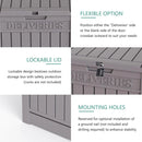 55 Gallon Coffee Resin Deck Box - Lockable, Rust-Resistant Outdoor Storage for Gardens & Patios - Waterproof Bench-Style Box with Handles by GreenHaven Gardens