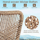 Outdoor Bar Stools Set of 2, Patio Swivel Counter Height Rattan Bar Stools, Patio Wicker Bar Swivel Chairs with Cushion, Outdoor Pool Bar Chairs for Backyard Garden Balcony w /360 Rotation by GreenHaven Gardens