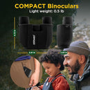 Compact Binoculars for Bird Watching 10x25, Binoculars for Kids and Adults, theather, Easy Focus, Outdoor Travel Sightseeing, Hiking, Small for Adults, Games, Sports, Travel, car Race. by TinyTreasures Baby Boutique