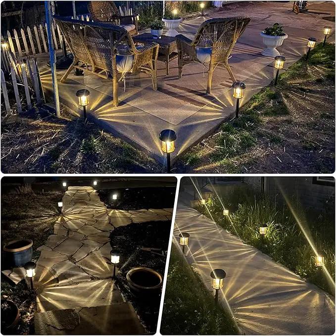 XMCOSY+ Solar Lights Outdoor, 6 Pack Pathway Lights Solar Powered, 20 LM LED Glass Outside Light, Waterproof Lighting for Garden Yard Landscape Driveway Walkway (Warm White), photo 9 of 9