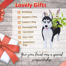 Siberian Husky Dog Planter Plant Pots,Cute Garden Dog Flower Planter,Dog Planters Birthday Gifts for Women,Office,Indoor/Outdoor Decor（9.45 * 5.67 * 13.39in） by GreenHaven Gardens