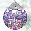 Mushroom Stained Glass Suncatcher, Jocidea Mushroom Ornament, Mushroom Christmas Ornament, Holidays Ornaments, Christmas Tree Ornament, Mushroom Decor, Gifts for Mushroom Lovers by GreenHaven Gardens