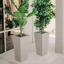 XBrand Modern 28-Inch Square Planter, Modern Tapered Planter Perfect for Indoor & Outdoor, Patio Décor, Set of 2 by CozyNest Decor