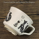 Ceramic Coffee Mug, 12 oz Novelty Unique Teacup with Large Handle, Stoneware Cup for Tea Mocha Latte Cappuccino Espresso (Fox) by CozyNest Decor
