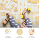 PopsyKosy Premium Baby Foam Play Mats -Stylish Floor & Exercise Puzzle Mat for Toddlers & Kids- 6 Soft, Non-Toxic, Odorless, Peel-Resistant Foam Tiles - 6ft x 4ft -1" inch Extra-Thick, Warm Beige by TinyTreasures Baby Boutique