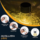 GIGALUMI 24 Pack Solar Outdoor Lights, Solar Hanging Lights for Christmas Decoration-Cracked Glass Solar Lights Outdoor Waterproof for Garden, Yard, Fence, Tree（Warm White） by CozyNest Decor