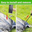 120 Pack Heavy Duty 8 Gauge Galvanized Landscape Fabric Pins, 6 Inch G-Shaped Round Top Weed Barrier Stakes for Garden, Erosion Control, Tent, Ground Cover (Silver) by CozyNest Decor