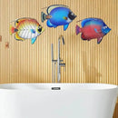 John's Studio Metal Fish Sea Wall Decor Outdoor Garden Hanging Art Sculptures Home Ocean Theme Decorations for Kitchen Bathroom and Pool - 3 PCS by GreenHaven Gardens