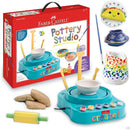 Faber-Castell Pottery Studio - Complete Pottery Wheel and Painting Kit for Beginners, 3 lbs of Sculpting Clay and Tools (Ages 8+) by TinyTreasures Baby Boutique