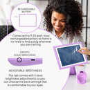 iVyne Rechargeable A4 Light Pad for Tracing & Weeding - LED Light Board for Weeding Vinyl - for Cricut Vinyl Weeding Tools - Ultra-Thin & Portable - Perfect for Artists & Crafters - Purple by TinyTreasures Baby Boutique
