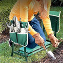 TomCare Upgraded Garden Kneeler Seat Widen Soft Kneeling Pad Garden Stools Garden Bench with 2 Large Tool Pouches Outdoor Foldable Gardening Gifts for Women Men Gardeners, Green by GreenHaven Gardens