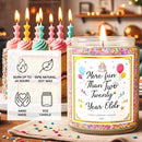 40th Birthday Candles Gifts for Women- 9 oz Happy Birthday Candle with Vanilla Birthday Cake Scent, Gifts for Women & Men, Friendship Ideas by CozyNest Decor