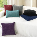 CaliTime Throw Pillow Covers Decorative 20 X 20 Inches Pack of 2 Cozy Chenille Cushion Cases for Couch Sofa Bed Living Room Home Medium Grey by CozyNest Decor