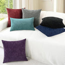 CaliTime Throw Pillow Covers Decorative 22 X 22 Inches Pack of 2 Cozy Chenille Cushion Cases for Couch Sofa Bed Living Room Home Burgundy by CozyNest Decor