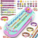 Friendship Bracelet Making Kit for Girls - DIY Bracelets Maker Art and Craft Kits for Kids - Jewelry String braiding Set Toys for Age 6 7 8 9 10 11 12 Year Old Girl Christmas Birthday Gifts - Cyan by TinyTreasures Baby Boutique
