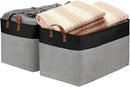 DULLEMELO Extra Large Storage Basket 22X15, 70L Foldable Fabric Toys Baskets Organizer Bins, Black&Grey by TinyTreasures Baby Boutique