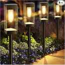 Solar Pathway Lights Outdoor Waterproof Solar Outdoor Lights with LED Tungsten Filament Bulb, Auto On/Off Garden Lighting for Outside Yard Landscape Driveway Lawn Path 4 Pack by GreenHaven Gardens