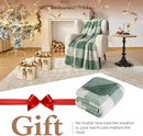 LURKA Checkered Sherpa Fleece Twin-Size Bed Blanket - Extra Thick and Warm Winter Soft Fuzzy Plush Blanket for Couches, Beds & Pets, Sage, 60x80 Inches by CozyNest Decor