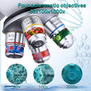 Compound Microscope，40X-2500X Research Class Professional Microscope，WF10x and WF25x eyepieces, Dual LED Lighting and Two-Layer Mechanical Stage，Microscope for Adults… by TinyTreasures Baby Boutique