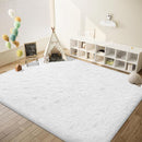 8x10 Area Rug for Living Room: Fluffy Shag Soft Washable Rugs Large Fuzzy Plush Indoor Carpet for Bedroom Nursery Playroom Kids Girls Boys Room (White, 8'x10') by TinyTreasures Baby Boutique