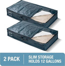 CleverMade Under Bed Storage Bag - Collapsible Storage for Shoes and Clothes Easy Use - Heavy Duty Utility Bag Home by CozyNest Decor