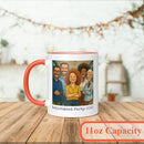 Personalized Coffee Mug, Custom Photo Caricature Gift, Funny Customized Coffee Gift for Men & Women, Custom Mugs with Pictures, Orange 11oz Customized Ceramic Tea Cup by TinyTreasures Baby Boutique