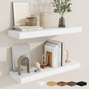 fuqing Floating Shelves for Wall, Bathroom Shelf Wall Mounted for Storage, Shelves with Invisible Bracket for Bedroom, Kitchen, Living Room, Farmhouse Small Book Shelf, 24 Inch Set of 2, White by CozyNest Decor