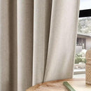 Joydeco Faux Linen Curtains 108 Inch Length 2 Panels Set, Light Filtering Curtains for Bedroom, Living Room Drapes with Rod Pockets (52x108 inch, Thick Linen) by CozyNest Decor