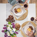 Defined Deco Woven Placemats Set of 4,13" Round Rattan Placemats,Natural Hand-Woven Water Hyacinth Placemats,Farmhouse Weave Place Mats,Rustic Braided Wicker Table Mats for Dining Table,Home,Wedding. by CozyNest Decor