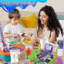 Dinosaur Slime Kit for Girls, Glimmer Crunchy, Galaxy Slime Making Kit for Kids 6-12, Glow in The Dark DIY Slime Kit with Add-ins, Foam Balls, Charms, Glitters, Dinosaur Gift Toys by TinyTreasures Baby Boutique