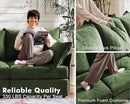 134.6" Luxury Modular Sectional Convertible Sofa with Storage Ottoman, L-Shape 5-Seat Oversized Comfy Couch Deep Seat with Reversible Chaise - Chenille Green by CozyNest Decor