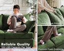 134.6" Modular Sectional Sofa, Oversized 4 Seater Green Couch with Removable Chenille Fabric Cover, Deep Seat & High Backrest for Living Room, Office & Apartment by CozyNest Decor