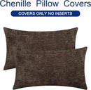 CaliTime Throw Pillow Covers Decorative 16 X 26 Inches Pack of 2 Cozy Chenille Cushion Cases for Couch Sofa Bed Living Room Home Coffee by CozyNest Decor