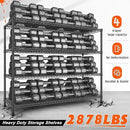 REIBII 60" W Storage Shelves 2878LBS Wire Shelving Unit with Wheels Heavy Duty Metal Shelving Adjustable Metal Shelves for Pantry,Kitchen,Garage,Basement,Business,Warehouse,60”W ×24”D×65.3”H by CozyNest Decor