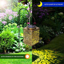 2 Pack Solar Lanterns Outdoor Waterproof - Metal Solar Garden Lights for Patio Porch Yard Garden Decor, Christmas Birthday Gifts for Women (Bronze) by GreenHaven Gardens