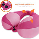INFANZIA Kids Chin Supporting Travel Neck Pillow, Helps Support Head and Neck, Comfortably Designed for Head, Neck, and Chin Support - Gifts for Toddler/Child/Kids, Pink by TinyTreasures Baby Boutique