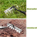 2 in 1 Iron Rake 2.0 for Gardening & Weeding,Multi-Tine Carbon Steel Garden Cultivator Rake | Weed Puller Tool & Uprooting Weeder for Gardenia | for Weeding, Cultivating, Lawn(No Handle Included) by GreenHaven Gardens