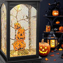 Halloween Snow Globe Lantern, Spooky Ghost Halloween Decor, Plug-in & Battery Operated Snow Globes for Halloween Decorations Indoor by CozyNest Decor