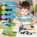 BenBen Puzzles for Kids Ages 4-6, 6 Pack 24 Piece Wooden Jigsaw Puzzles for Toddlers Ages 3-5, Preschool Learning Educational Toys for Boys Girls by TinyTreasures Baby Boutique