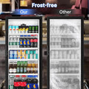 Commercial Beverage Refrigerator, 24.5 Inch 15 Cu. Ft. Drink Fridge, Display Refrigerator with Glass Door, Commercial Display Fridge with 4 Adjustable Shelves, for Shops, Restaurants, Bars by CozyNest Decor