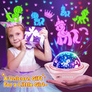 Onefire Girl Gifts, 6 Films Light Projector Unicorn Toys for Girls Age 4-6,Rechargeable Night Lights for Bedroom,360° Rotating Butterfly Lamp for Room Decor,Mermaid Princess Toddler Toys Toddler Gifts by TinyTreasures Baby Boutique