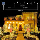 Voolex 4-Pack Solar Christmas String Lights Outdoor -100LED 33FT Solar Powered LED String Light Waterproof with 8 Modes, Solar Powered Lights for Garden, Fence, Party, Tree Decorations Warm White by GreenHaven Gardens