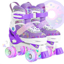 PAPAISON Adjustable Roller Skates for Girls Illuminating Wheels, Kids Toddler Rollerskates Ages 4-6 5-8 8-12 by TinyTreasures Baby Boutique