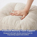 Chair Cushions, Memory Foam Dining Chair Cushions, Tufted Indoor Chair Pads, Set of 4, 16.5' x 16.5' x 3.5', Beige by GreenHaven Gardens