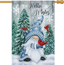 Heyfibro Hello Winter Gnome Garden Flag 28x40 Double Sided Burlap Cardinals Snowflakes Snow Yard Banner for Christmas Seasonal Outside Outdoor House Decoration (ONLY FLAG) by CozyNest Decor